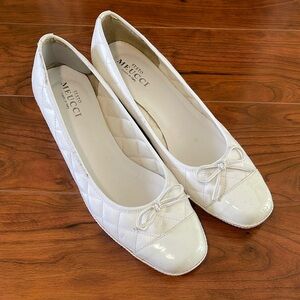 COPY - Sesto Meucci White Quilted Leather Wedges Shoes